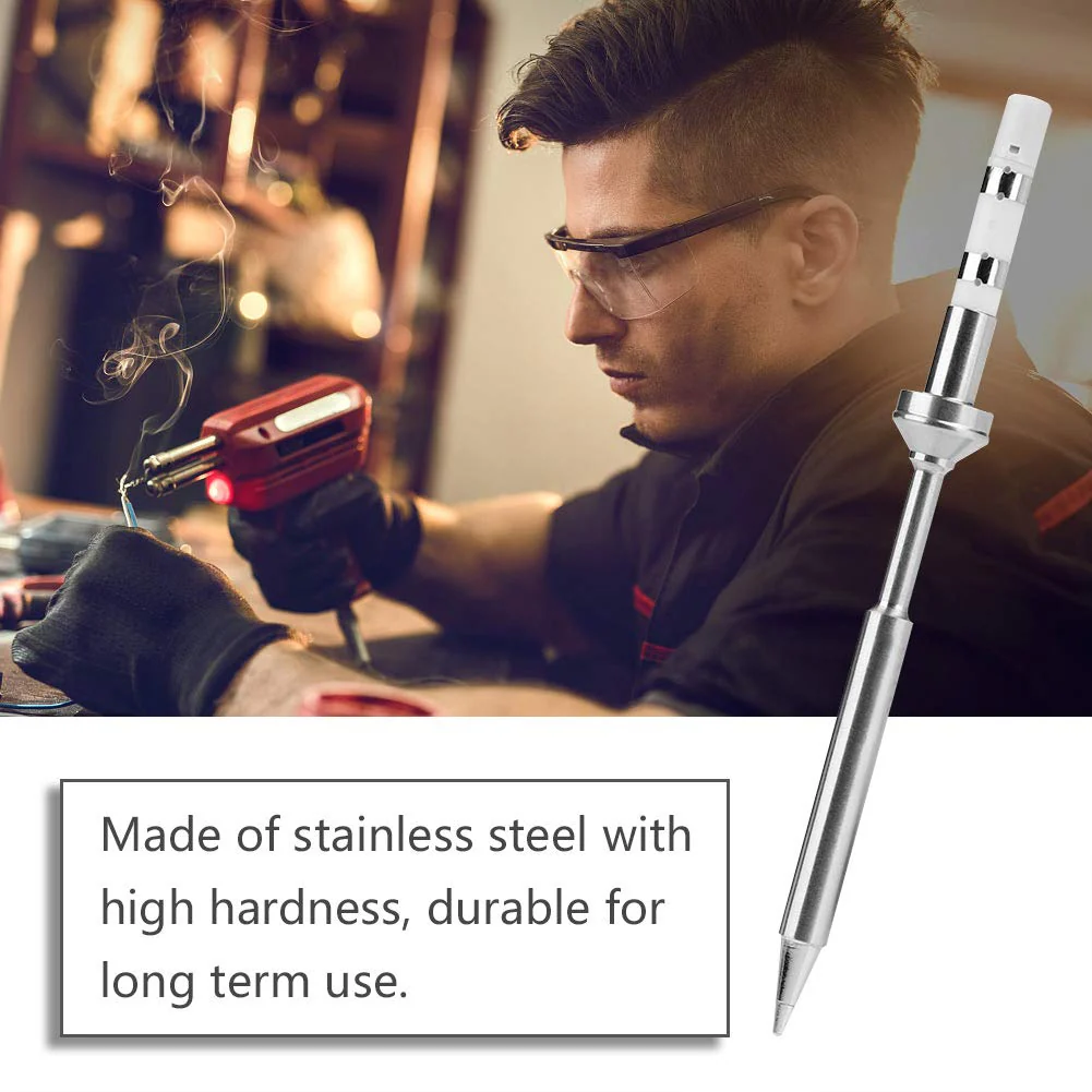 TS100 Tip, TS100 Soldering Tip, TS 100 Soldering Iron Tips, Mini Stainless Steel Soldering Tips Replacement for TS100 Soldering Iron (TS-B2) TS-B2 - Image 3