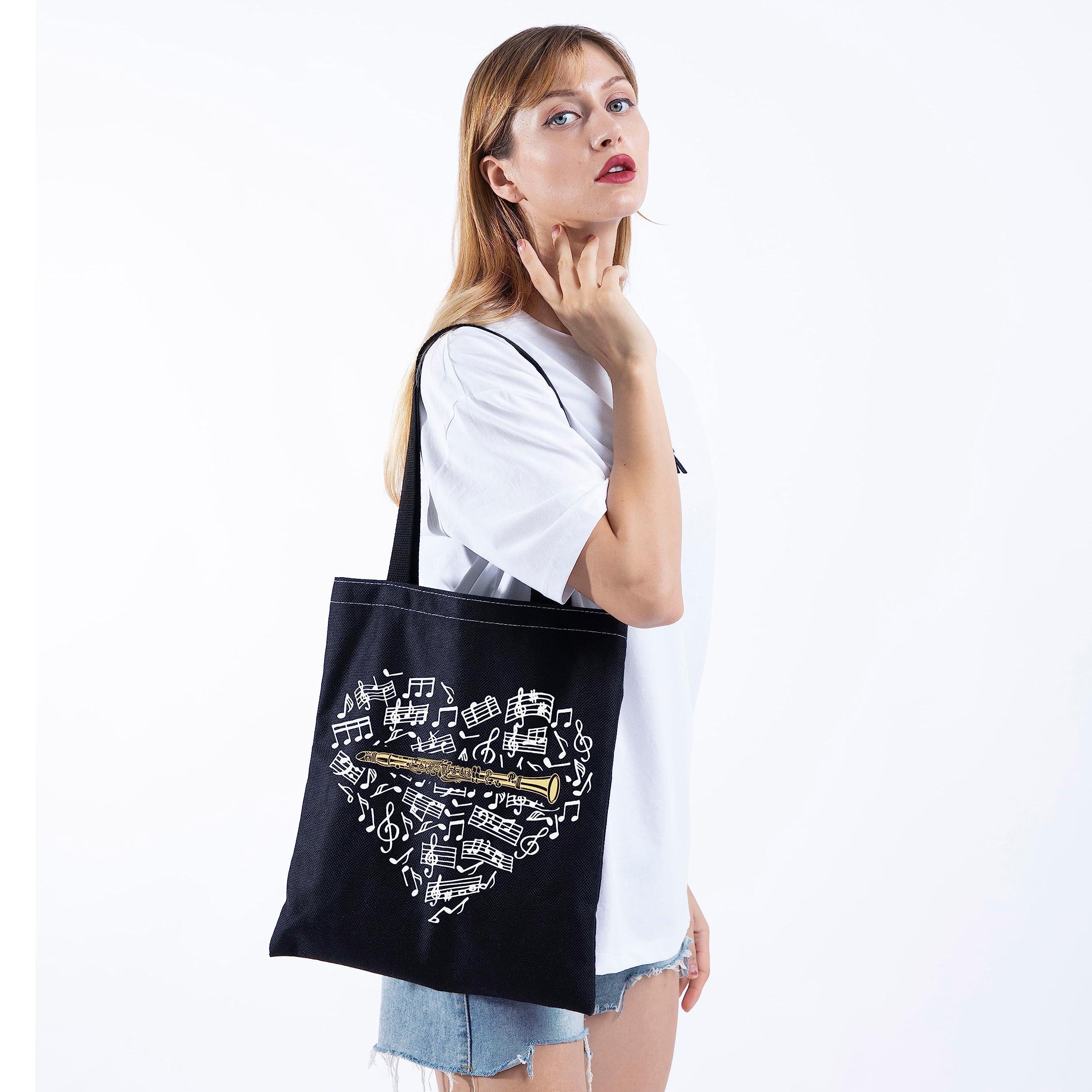 TSOTMO Clarinetist Tote Bag Music Lover Gift Music Recording Studio Gift Clarinet Gift For Women Clarinet Tote - Image 5