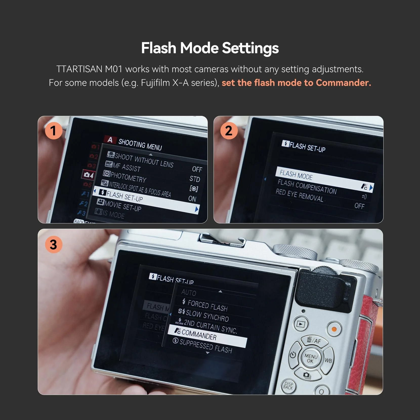 TTARTISAN M01 On-Camera Flash, Mini Flash Speedlite for Hot Shoe Camera, Lightweight Xenon Flash Light with 4 Power Level GN12 5600K±200K Compact Retro Camera (1) - Image 7