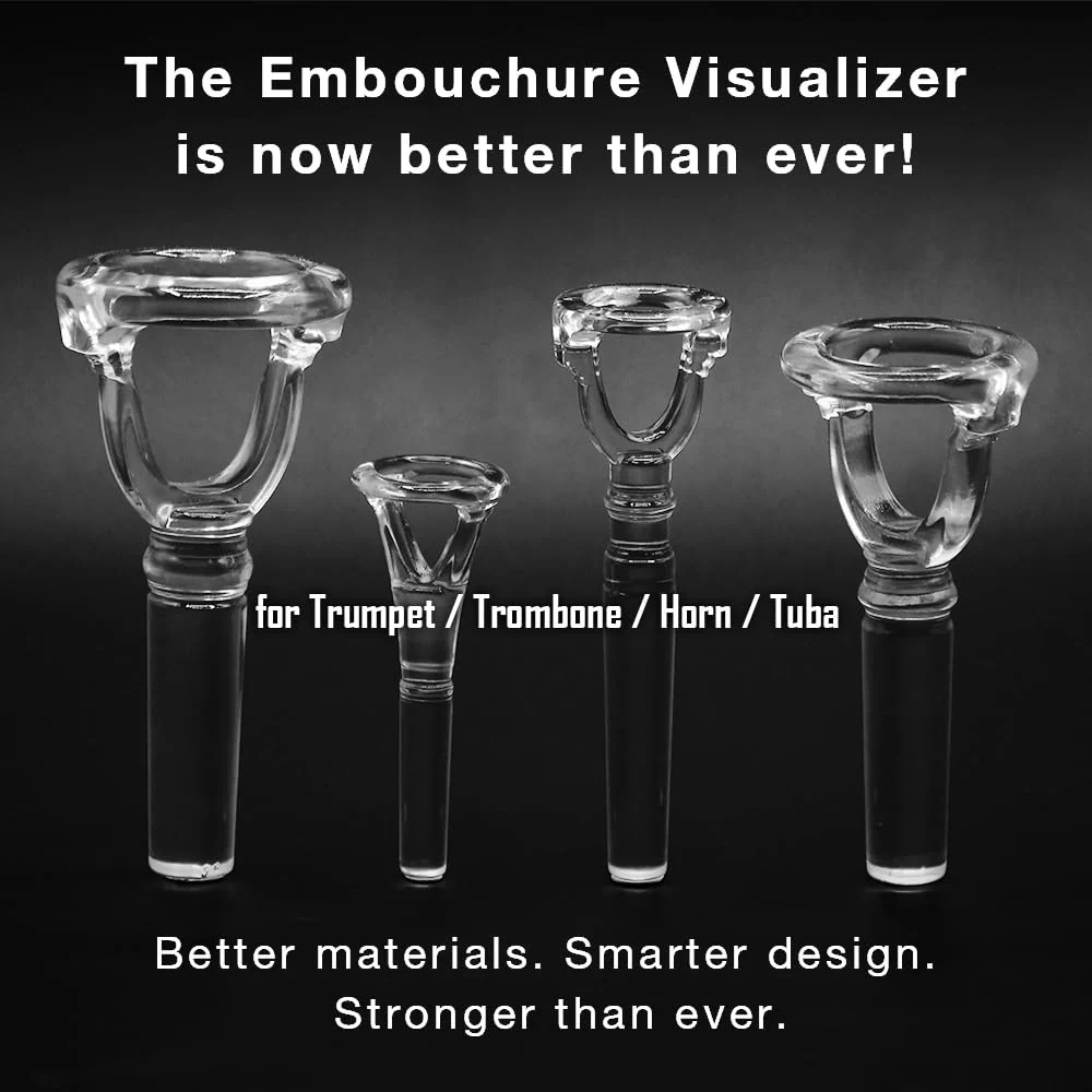 Tuba Embouchure Visualizer (Clear Design) – Mouthpiece Practice Tool – BRASS DESIGN [Rim Diameter: 1.22" / 31.0mm] 1.22" (31.0mm) - Image 3