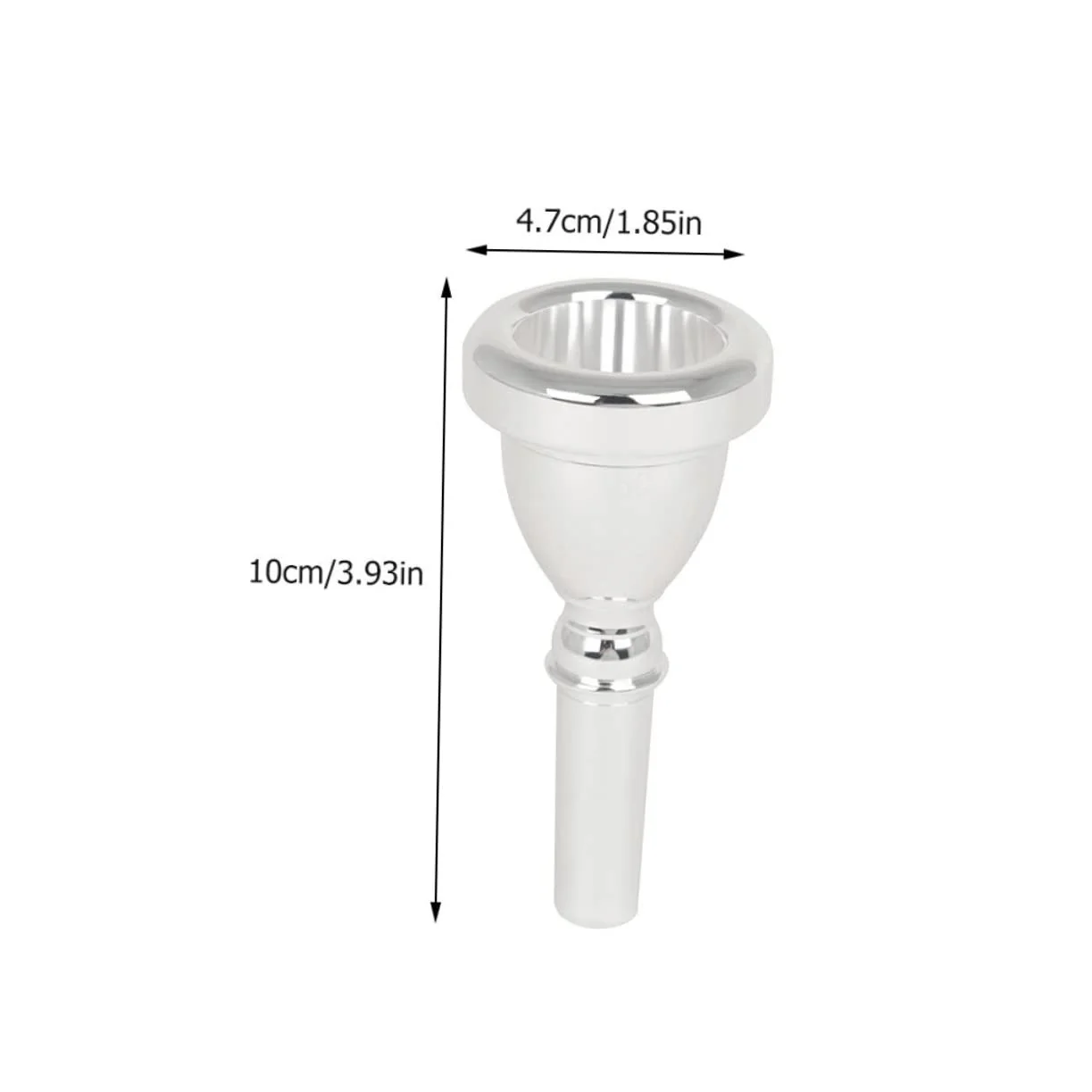 Tuba Mouthpieces Brass Saxophone Accessories Music Player Trumpet Accessories Plated Tuba Musical Replacement Tuba Part Replacement 18c 4.7X4.7X10CM Silver - Image 9