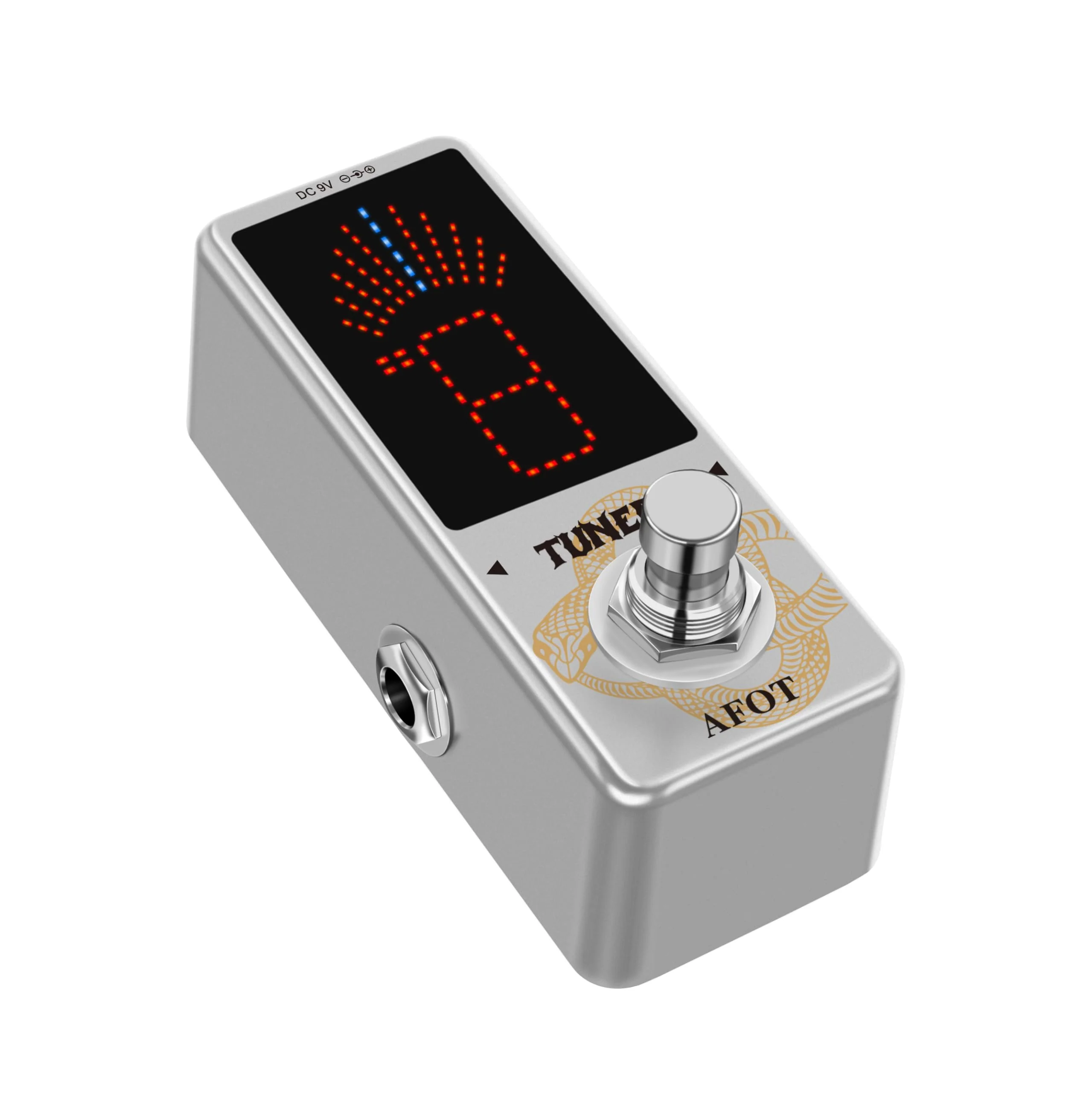 Tuner Pedal,Chromatic Guitar Tuner Pedal Fast and Accuate Tuner for High Precision ± 1 Cent with Pitch Indicator for Electric Guitar and Bass True Bypass White Tuner - Image 9