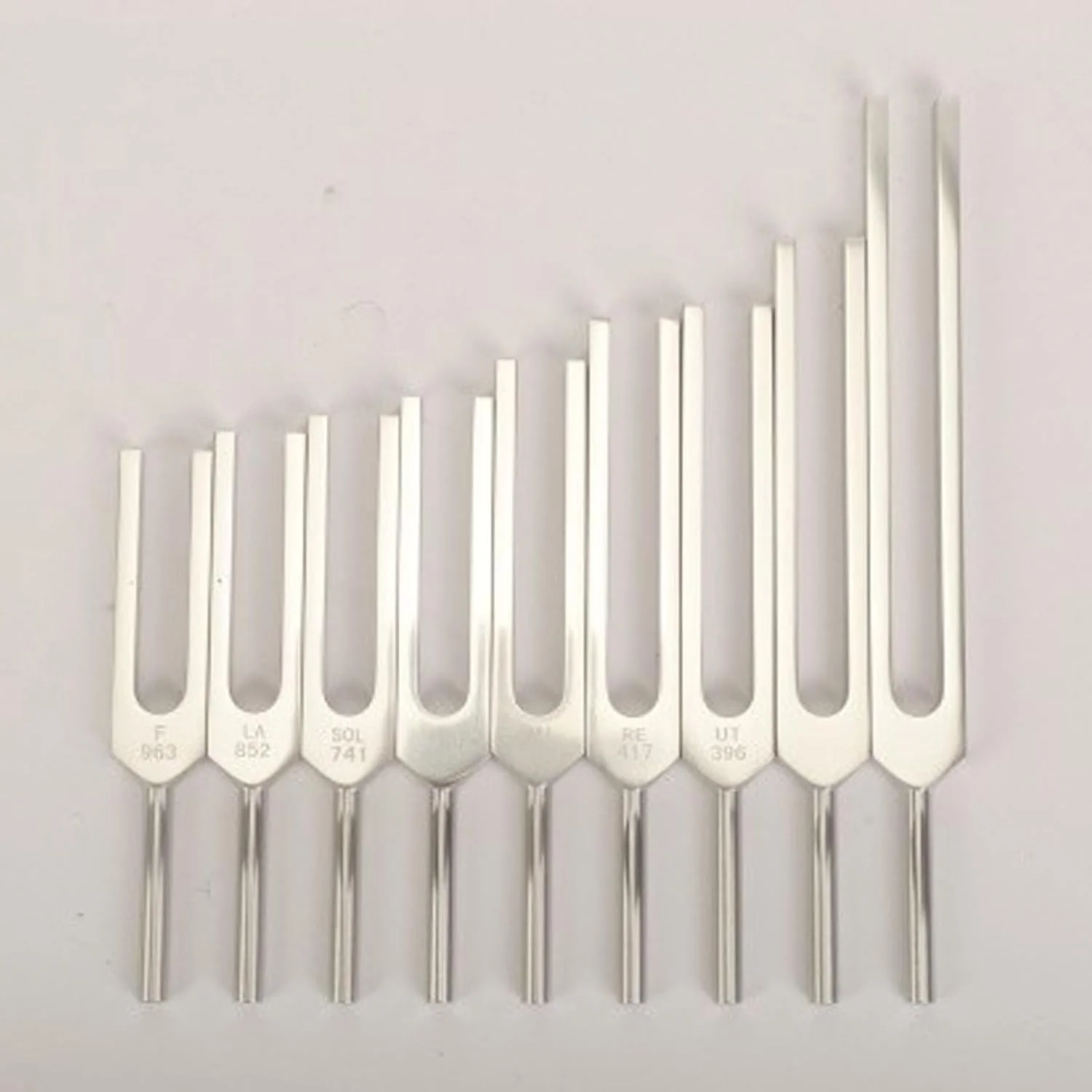 Tuning Fork Set 10 Pcs with All Healing Solfeggio Frequency (285 Hz, 396 Hz, 417 Hz, 528 Hz, 639 Hz, 741 Hz, 852 Hz, and 963 Hz) - Image 5