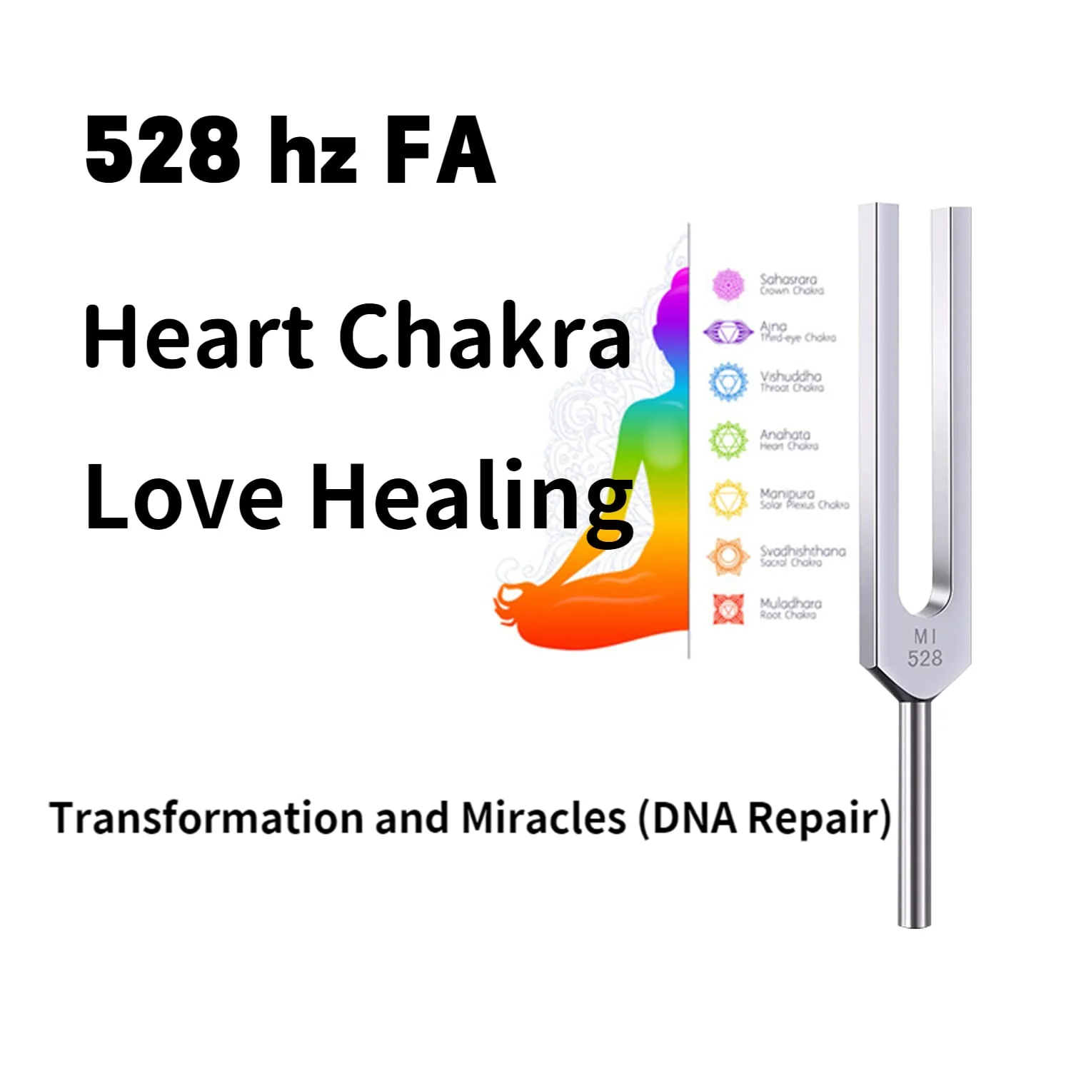 Tuning Forks for Healing 528 Hz Weighted Tuning Fork 528hz Heart Chakra DNA Repair Sound Aluminum Alloy Diapason Medical Tuning Forks - Image 4