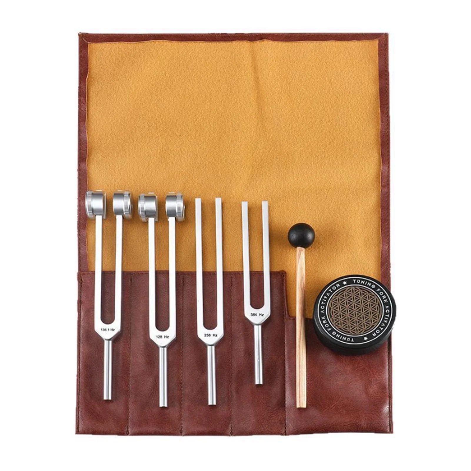 Tuning Forks for Healing Set,‌ Complete Healing Sound Set - 4-Tuning Forks (128Hz, 136.1Hz, 256Hz, 384Hz) + Accessories for Meditation, Yoga & Stress Relief‌ - Image 9