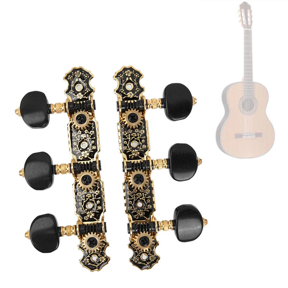 Tuning Peg for Classical Guitar, 1:18 Black Tuning Machine, Acoustic Guitar, Guitar Peg Machine Heads, Tuning Peg Replacement, 3L 3R Tuner for Acoustic Guitar, Electric Guitar - Image 7