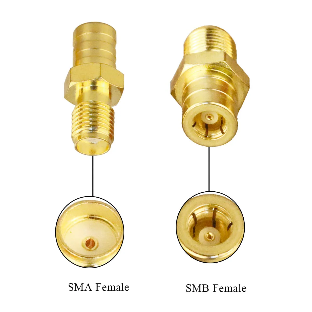 TUOLNK SMA to SMB Adapter SMB Female to SMA Female Coax Connector for Coaxial Cable Radio Antenna 2pcs SMA Female to SMB Female - Image 6