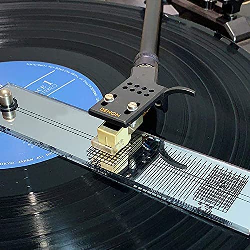 Turntable Phonograph LP Phono Cartridge Stylus Alignment Protractor Adjustment Tool - Mirrored Surface for Precision A - Image 6