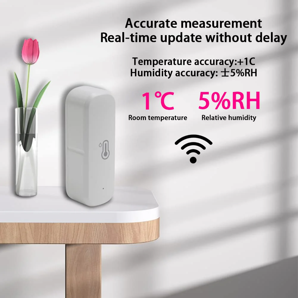 Tuya Zigbee Home Hygrometer Thermometer Sensor WiFi Temperature Humidity Sensor with Wireless Smart Temperature Humidity Detector 1 Zigbee (Need zigbee gateway) - Image 3