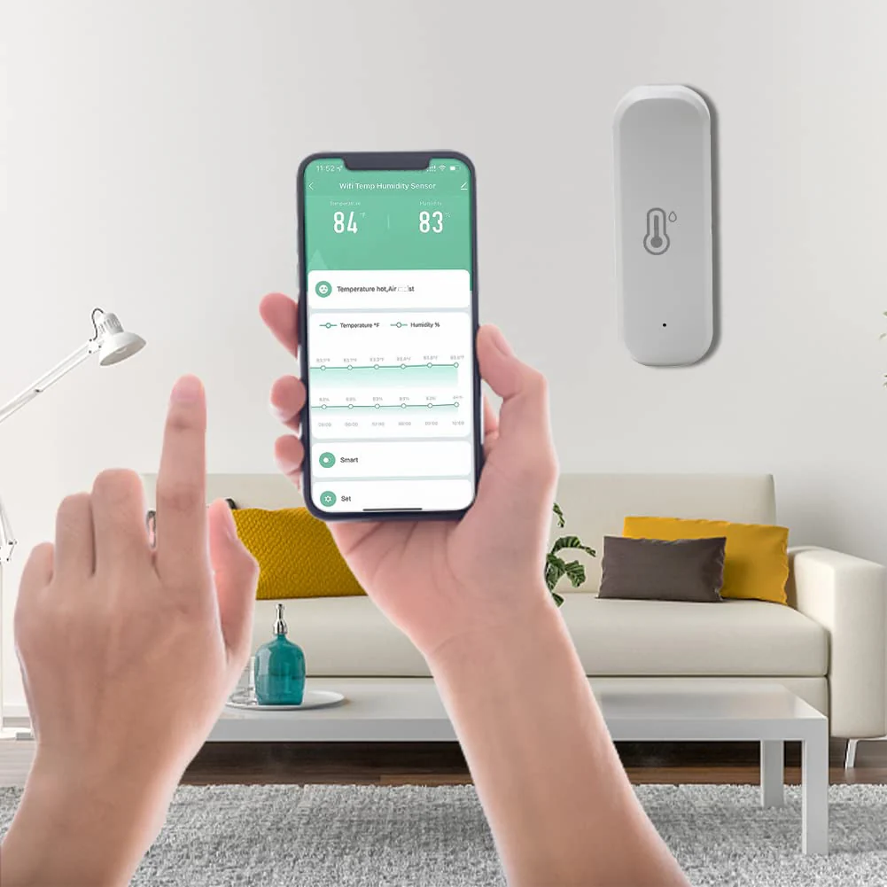Tuya Zigbee Home Hygrometer Thermometer Sensor WiFi Temperature Humidity Sensor with Wireless Smart Temperature Humidity Detector 1 Zigbee (Need zigbee gateway) - Image 5
