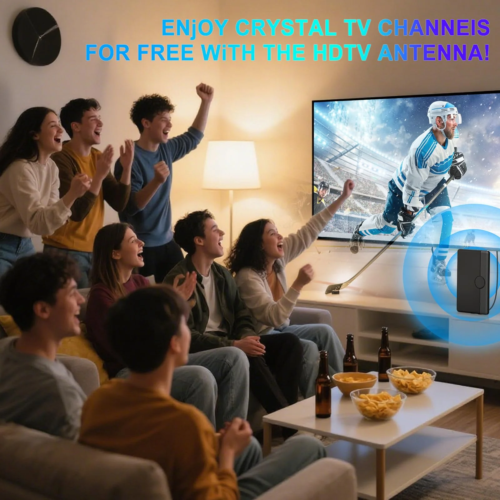 TV Antenna Indoor Outdoor 2026 for Smart/Old TV for Long Range 360° Reception and Local Channels Digital HD Antenna with Amplifier Signal Booster Supports 8K 4K 1080p - 26.2 ft HDTV Coax Cable - Image 7