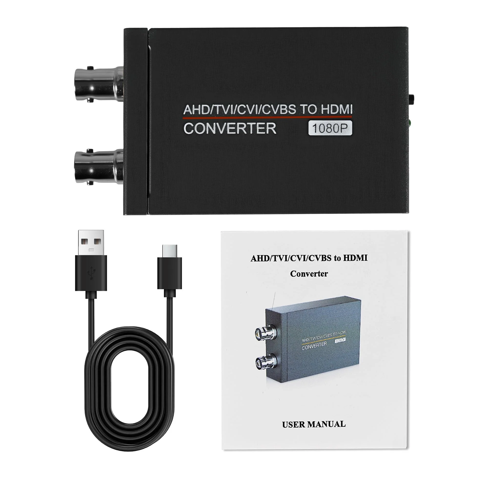 TVI/CVI/AHD to HDMI Converter, Full HD 4K 720P/ 1080P/ 3MP/ 4MP/ 5MP/ 8MP BNC to HDMI Video Signal Adapter, for Monitor/HDTV, High-Def Signal Conversion, Auto-Resolution Detection - Image 3