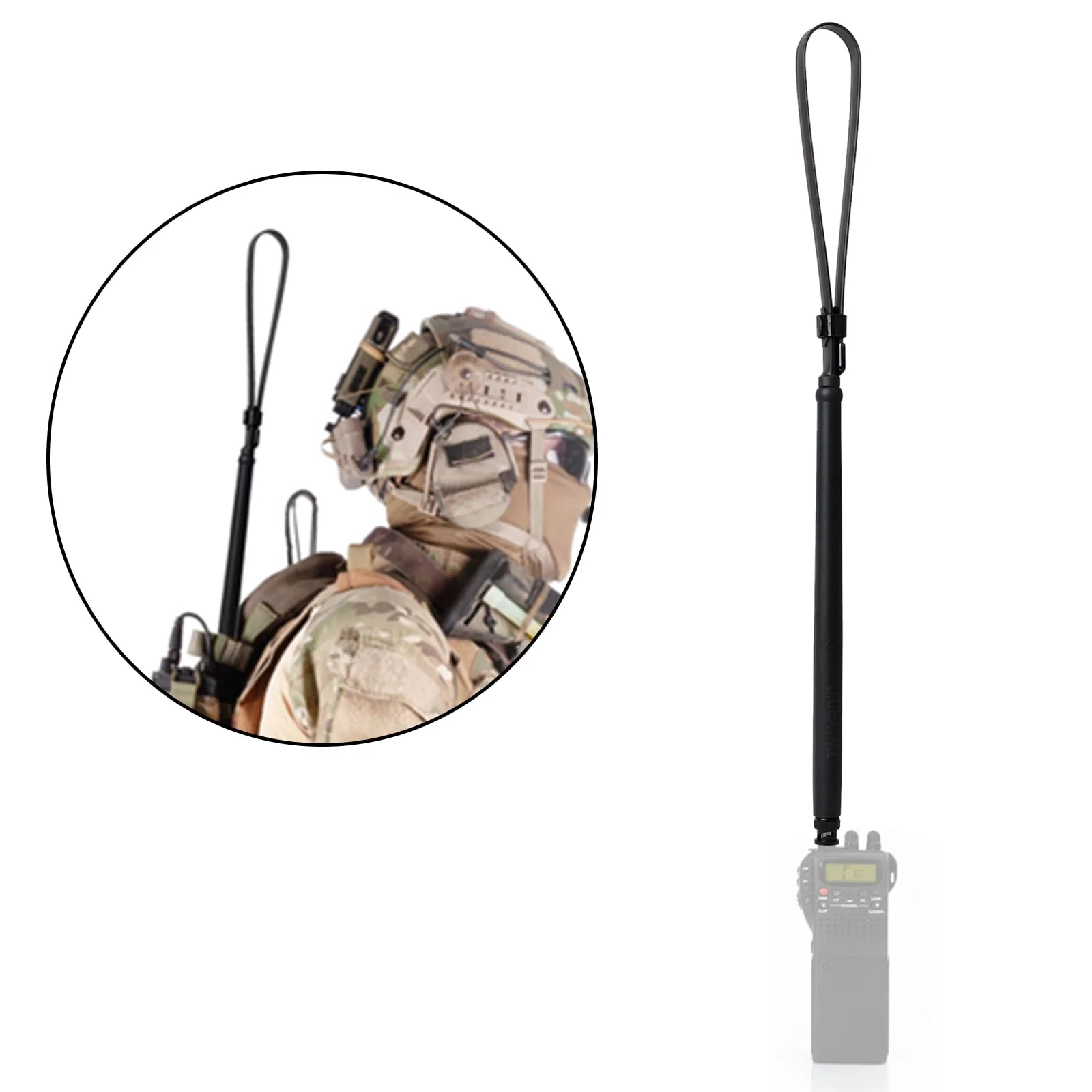 TWAYRDIO 26" Handheld CB Antenna BNC Connector for Midland Cobra Uniden CB Radio, 27MHz Foldable Tactical Antenna Replacement for Cobra HH50WXST C75WXST Uniden BC75XLT PRO401HH BC125AT - Image 5