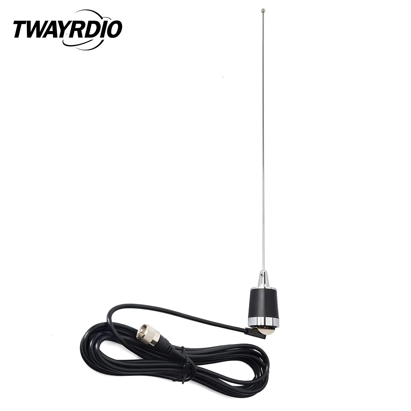 TWAYRDIO Dual Band 144MHz/430MHz NMO Antenna, 3/8" Hole NMO Antenna Mount with 13ft Low Loss RG58 Coaxial Cable PL259 Plug for Motorola Midland Yaesu Icom Mobile Two Way Radio - Image 2