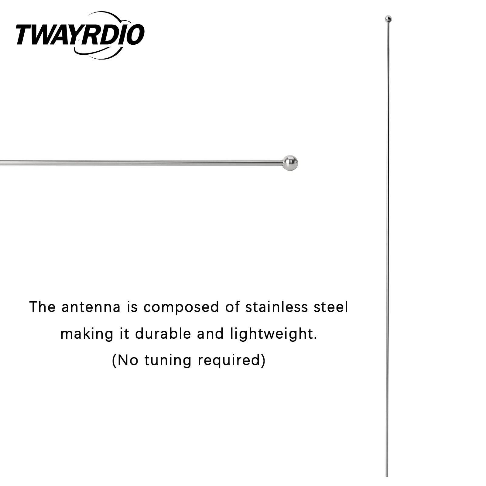 TWAYRDIO Dual Band 144MHz/430MHz NMO Antenna, 3/8" Hole NMO Antenna Mount with 13ft Low Loss RG58 Coaxial Cable PL259 Plug for Motorola Midland Yaesu Icom Mobile Two Way Radio - Image 4