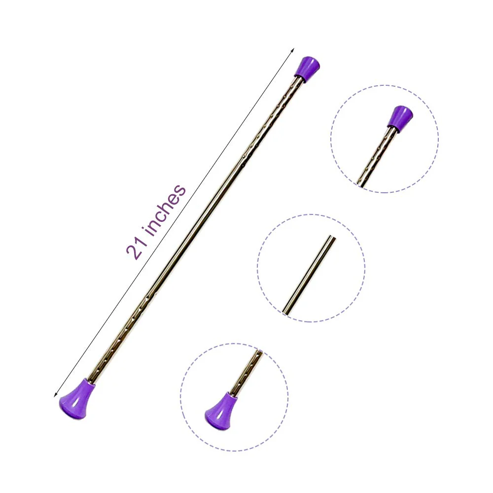 Twirling Baton 21 Inches Marching Baton Spinning Dance Baton Metal Gymnastics Parade Stick for Child in Majorette - Image 2