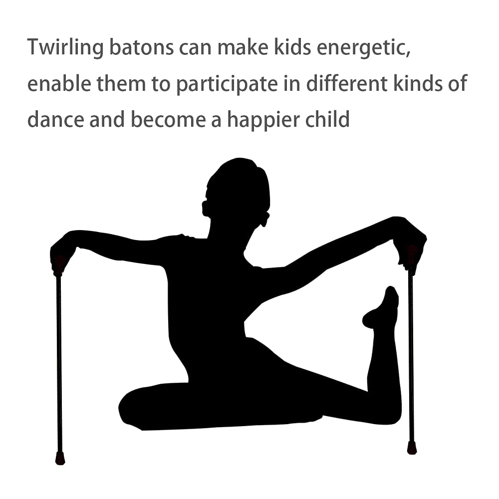 Twirling Baton 21 Inches Marching Baton Spinning Dance Baton Metal Gymnastics Parade Stick for Child in Majorette - Image 5
