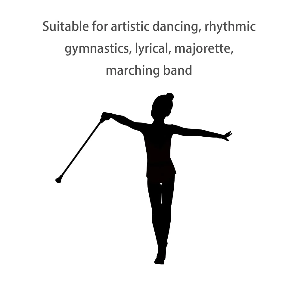 Twirling Baton 21 Inches Marching Baton Spinning Dance Baton Metal Gymnastics Parade Stick for Child in Majorette - Image 6