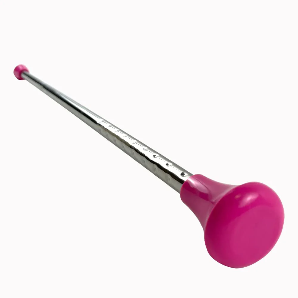 Twirling Baton 21 Inches Marching Baton Spinning Dance Baton Metal Gymnastics Parade Stick for Child in Majorette (Pink) Pink - Image 3