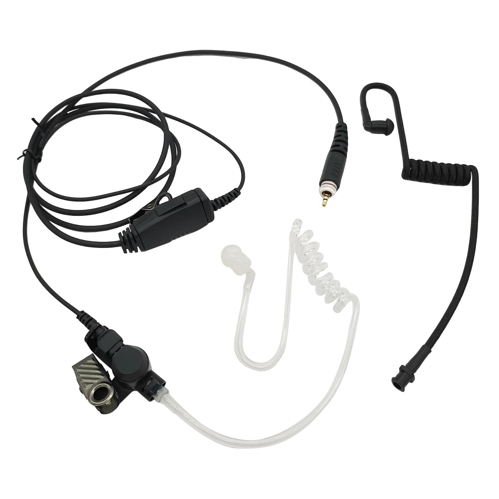 Two Way Radio Ear Set Headset Headphone Ear Piece Earpiece with Ptt Mic Compatible for Motorola clp 1010e 1080e clp1010e clp1080e Walkie Talkie(Acoustic Tube) - Image 2