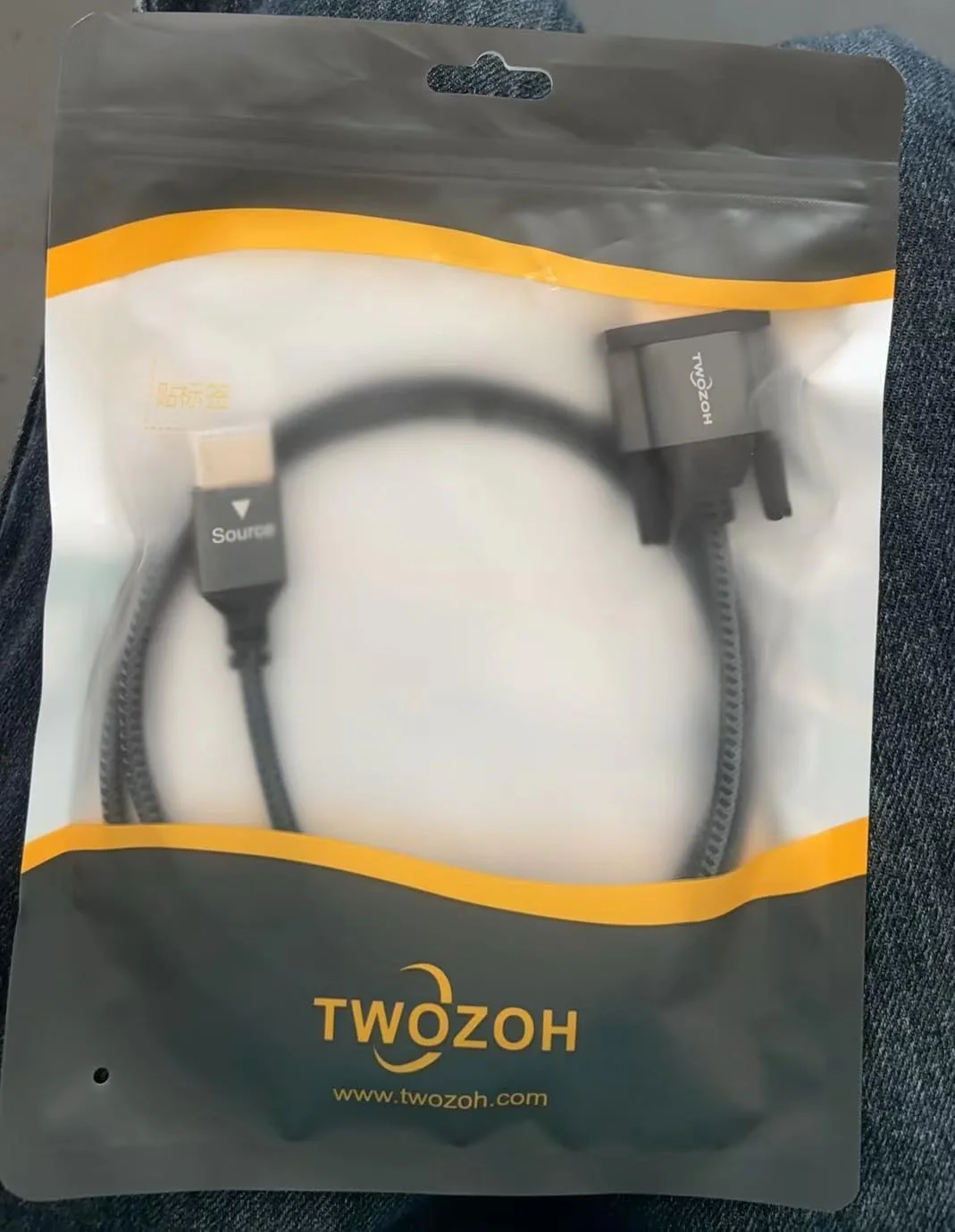 Twozoh HDMI to VGA Cable 3.3FT. Aluminum Alloy Shell Nylon Braided & Gold-Plated Support 1080P/60HZ 1 Pack - Image 8