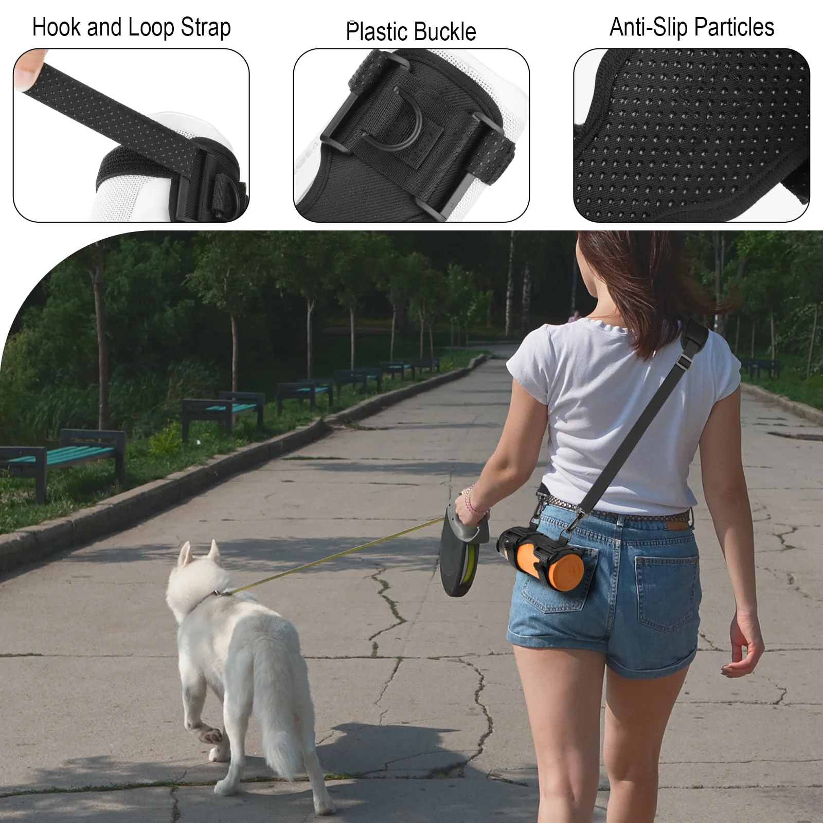 TXEsign Portable Speaker Strap Holder Carrier for JBL Charge 4/5, JBL Flip 5/6, UE Boom 3 Speaker, Adjustable Strap Speaker Mount Holder Sling Strap Water Bottle Holder for Walking Hiking Camping - Image 3