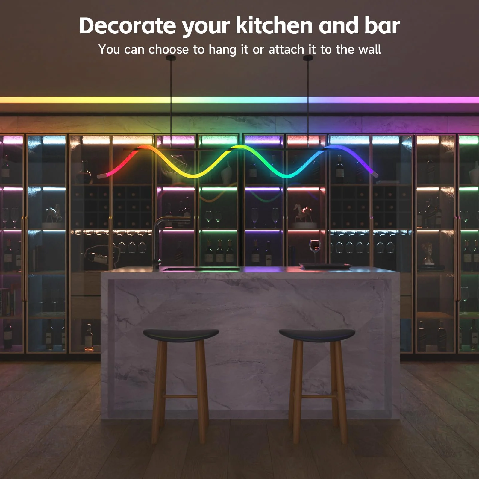 Tyute LED Rope Lights, 9.84ft Neon LED Lights Strip with 360 Degree Luminous, 5V USB Flexible IP67 Waterproof Music Sync Remote APP Control Gaming Lights Accessories for Bedroom Outdoor Décor - Image 7