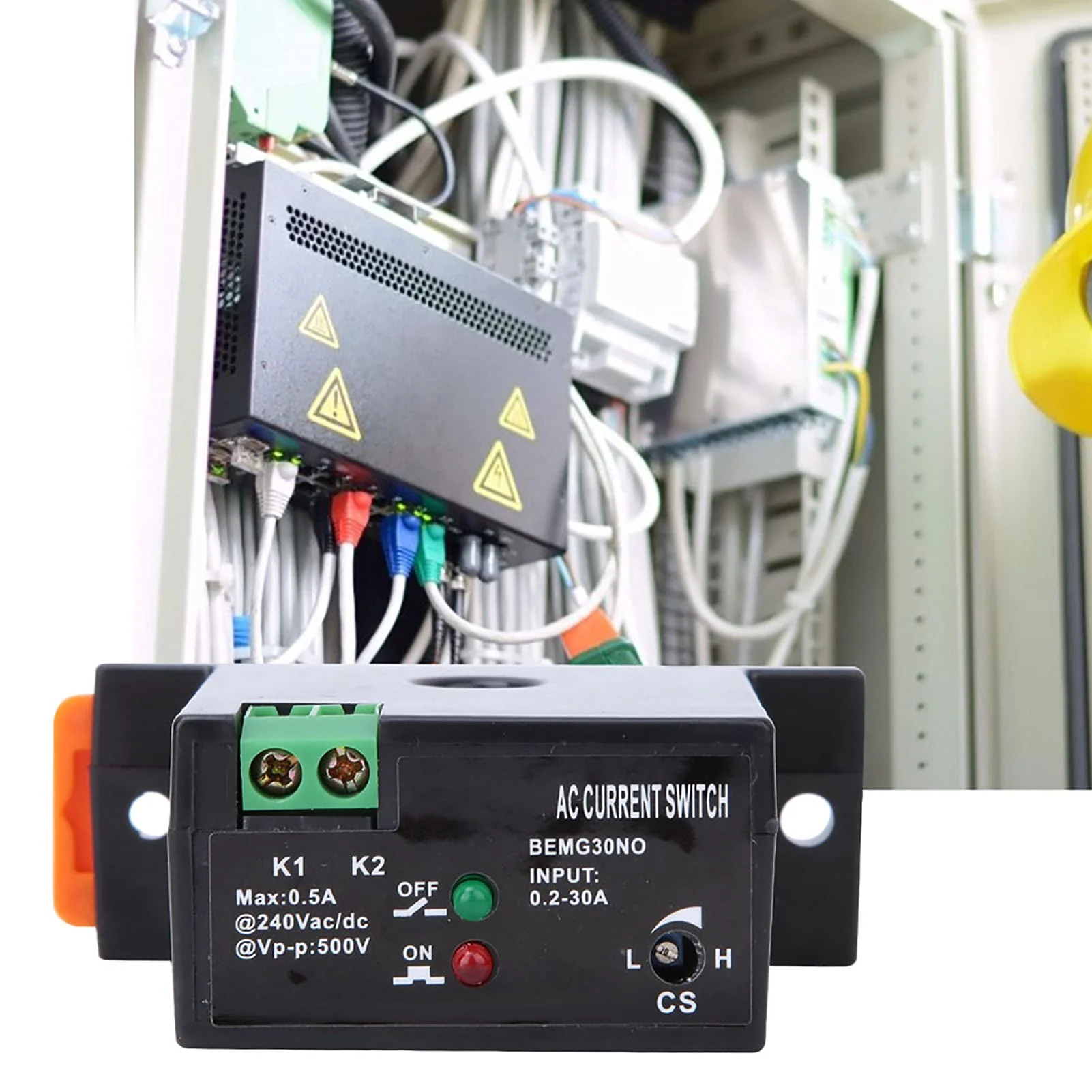 Uadme Adjustable Current Switch, Current Meter Switch AC 240V 0.2-30A, Normally Open Current Sensor Control Switch, for Industrial Automation Devices, Buzzer, Relay, Microcontroller - Image 8