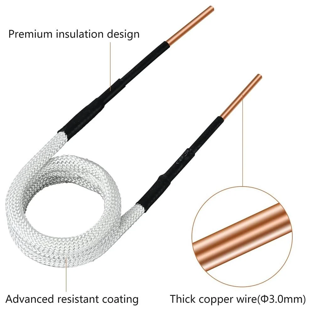 Uadme Induction Heating Coils, 4 Pieces Induction Heating Coil, Flameless Induction Heating Accessories, 3.0 mm Brass Core Electric Heat Induction Coil Set for Removing Nuts and Screws - Image 8