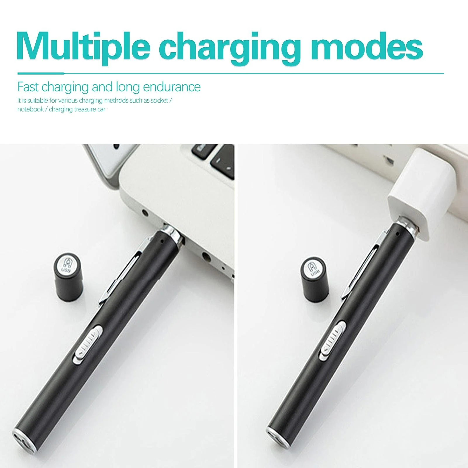 Uadme Pupil Light, Diagnostic Light, Rechargeable, Medical Light Pen for Nurses, Doctors, with Pocket Clip and USB Cable - Image 6