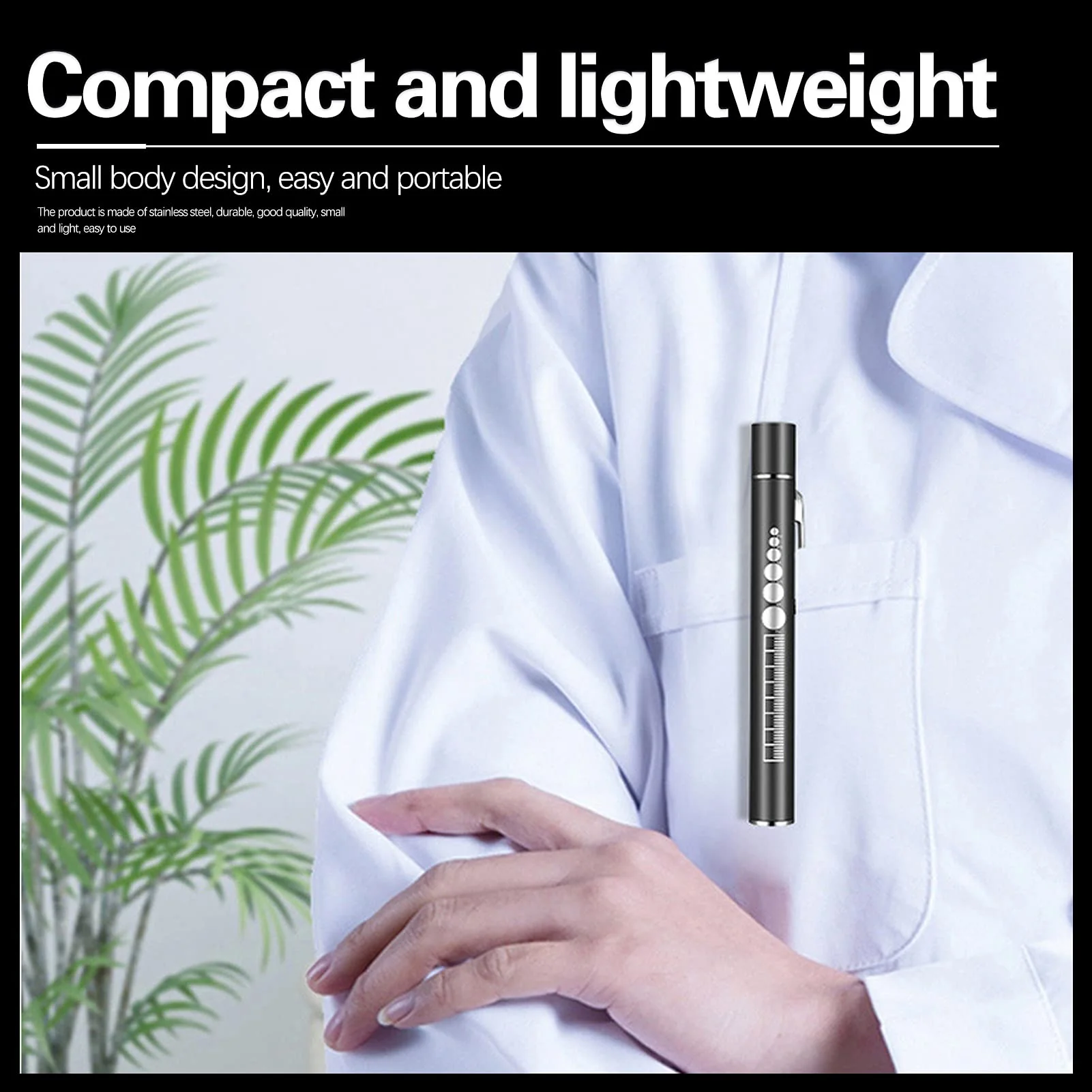 Uadme Pupil Light, Diagnostic Light, Rechargeable, Medical Light Pen for Nurses, Doctors, with Pocket Clip and USB Cable - Image 7
