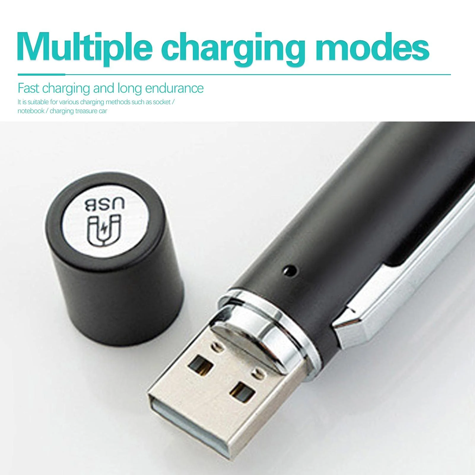 Uadme Pupil Light, Diagnostic Light, Rechargeable, Medical Light Pen for Nurses, Doctors, with Pocket Clip and USB Cable - Image 9