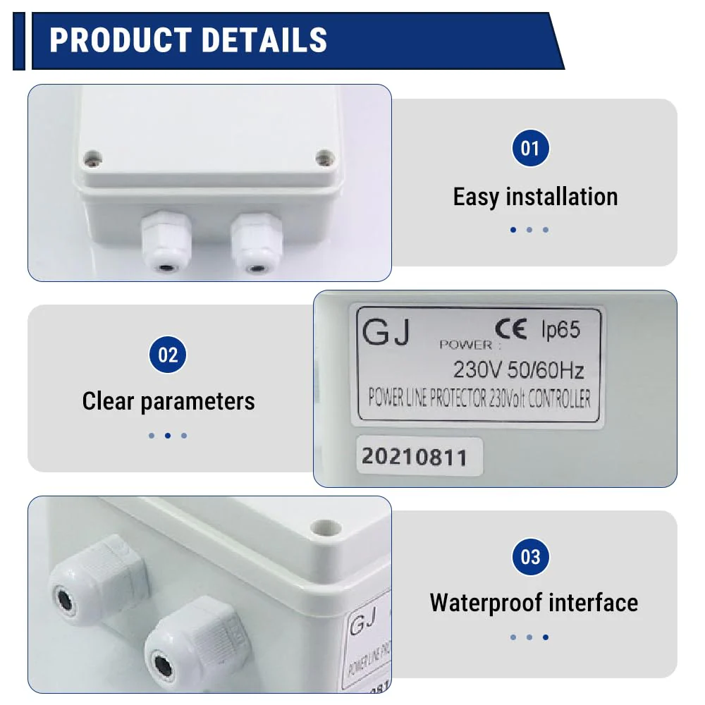 Uadme Single Phase Mains Filter, 230V 10A EMI Filter, Single Phase AC Filter, Waterproof EMI Mains Filter, Stable Conductivity, Interference Free - Image 8