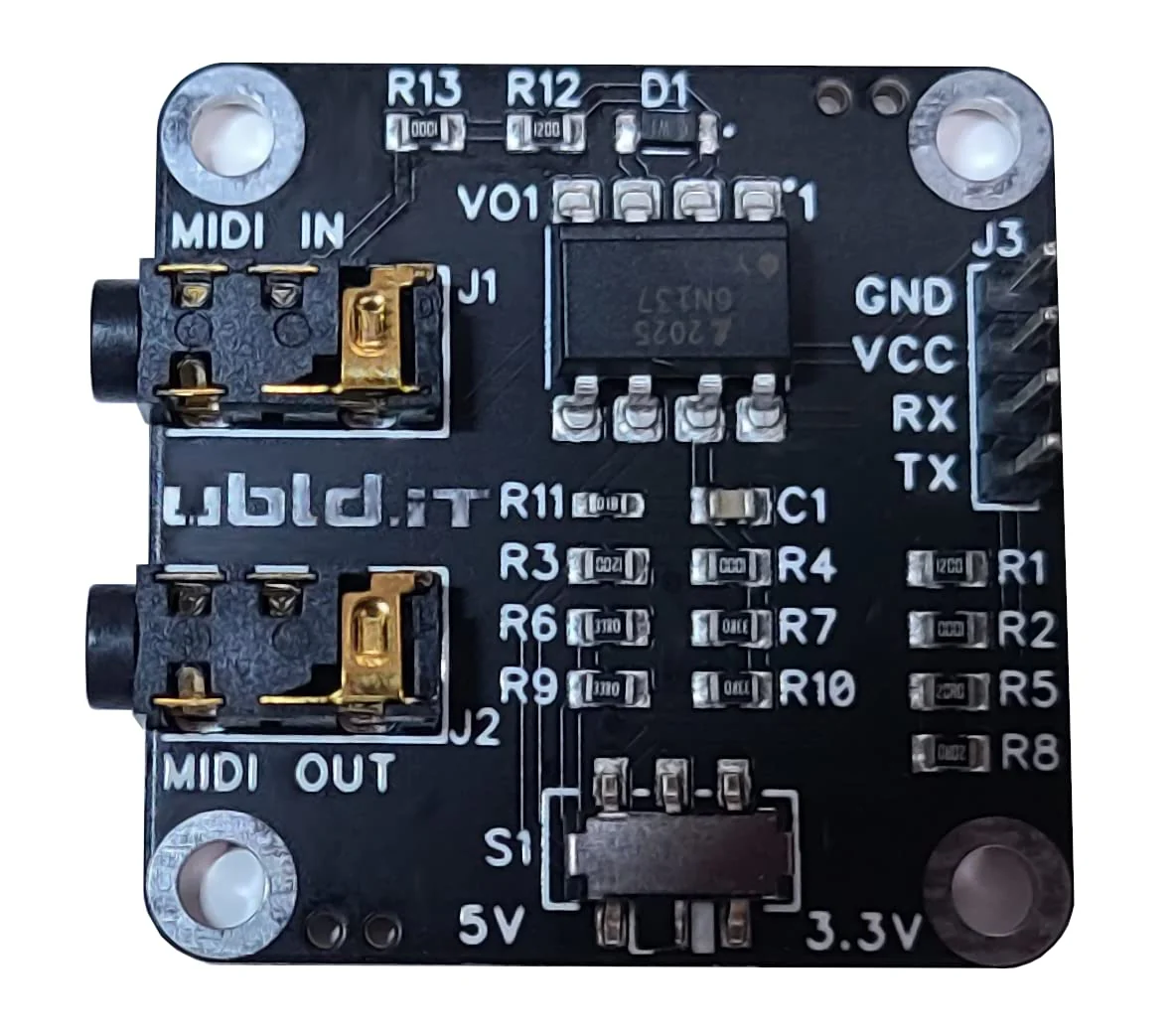 ubld.it™ - MIDI 2.0 Breakout Board MV (Multi Voltage) 3.5mm TRRS - Image 2