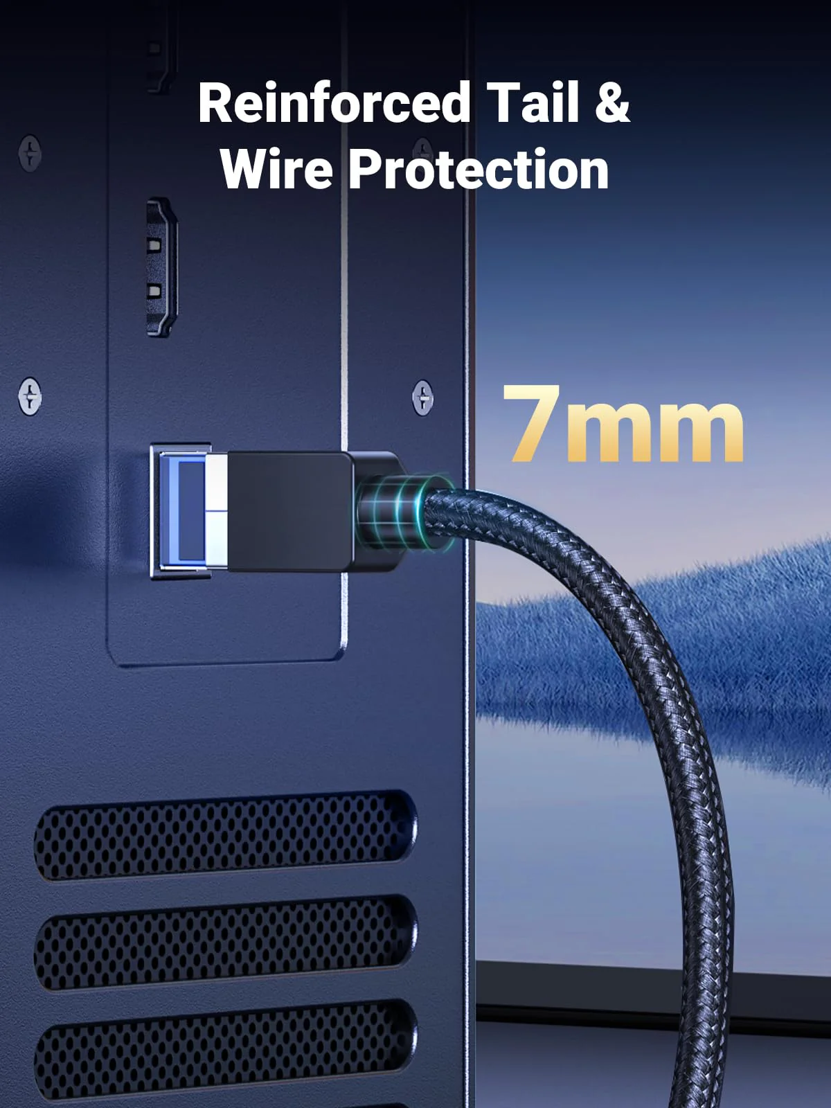 UGREEN Cat 8 Ethernet Cable 15FT, High Speed Braided 40Gbps 2000Mhz Network Cord Cat8 RJ45 Shielded Indoor Heavy Duty LAN Cables Compatible for Gaming PC PS5 Xbox Modem Router 15FT - Image 5