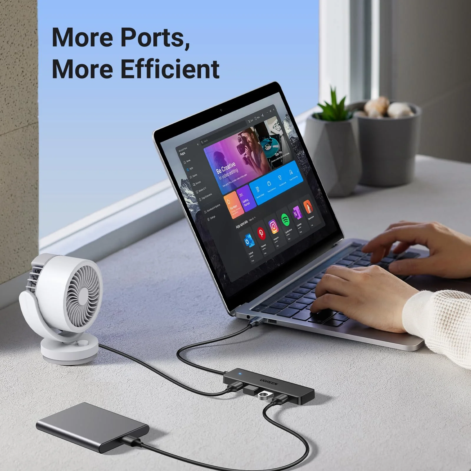 UGREEN USB 3.0 Hub, 4 Ports USB A Splitter Ultra-Slim USB Expander for Mouse, Keyboard, Flash Drive, U Disk, Printer Compatible with Laptop, Desktop PC, Xbox, PS5, and More, 2ft 2 ft - Image 7