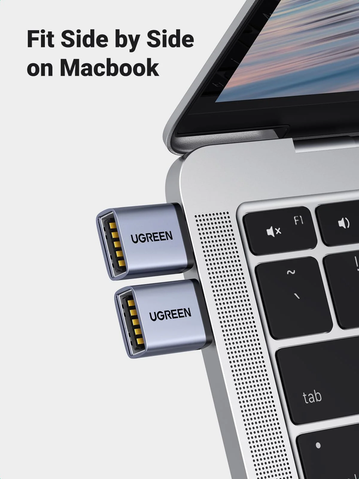 UGREEN USB to USB C Adapter 10Gbps,2 Pack USB C to USB Adapter USB C 3.2 Gen 2 Male to USB A Female Adapter Compatible with iPhone 16 15 Pro/Samsung/MacBook Pro/Air/iPad Pro,Thunderbolt 4/3,Gray Space Gray - Image 2