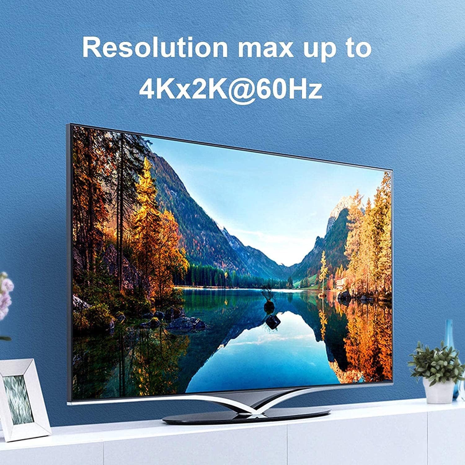 UHD HDMI KVM Switch, Max 4K@30Hz Selector Switch, HDMI Switcher 4x1 with 4 USB Ports Peripheral Box Switching Hub,1 Button Switch and 4 Cables, 4 Switching Ways for Option - Image 6