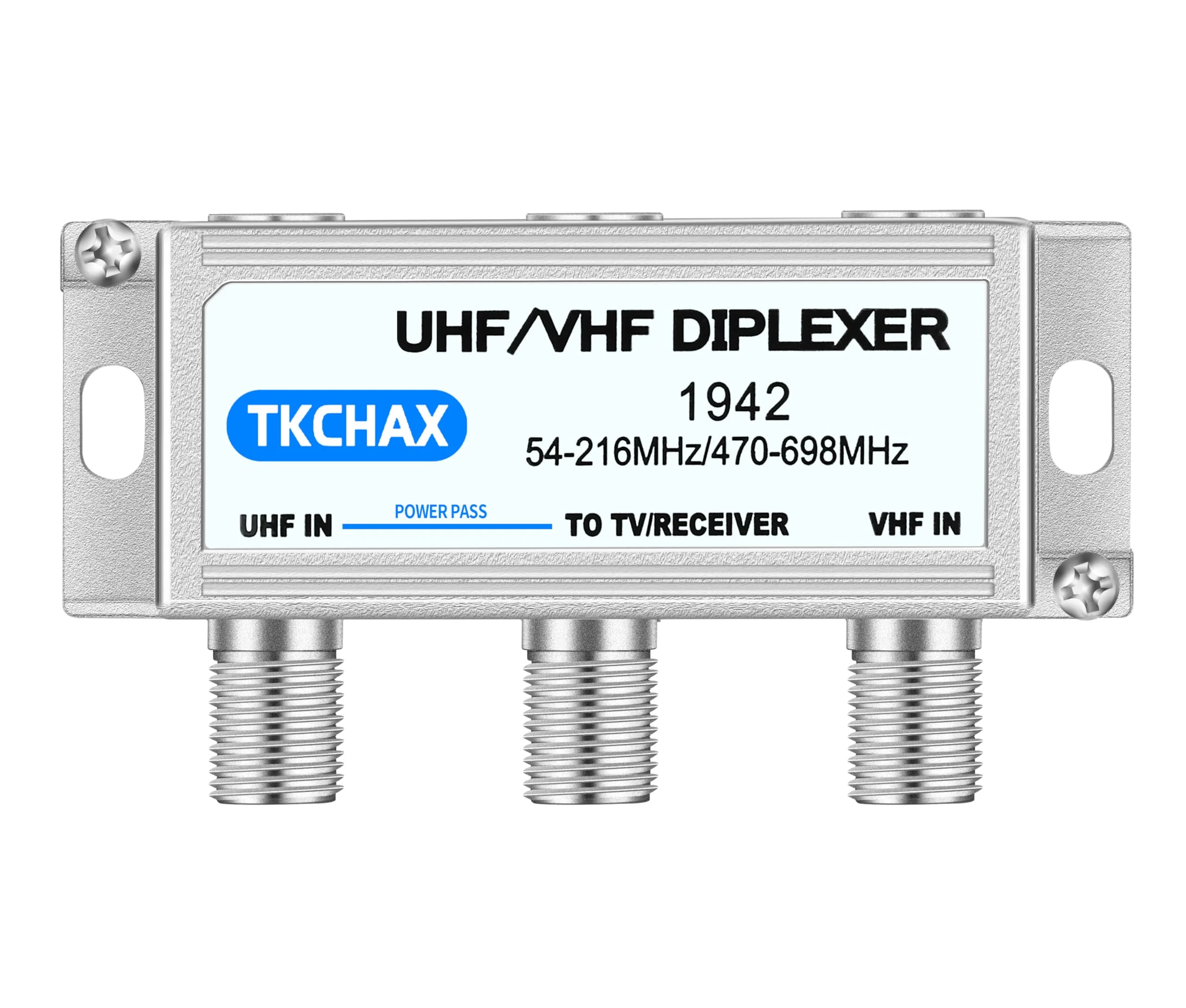 UHF/VHF TV Antenna Combiner & Diplexer: Eliminate Rotators, Merge 2 Antennas into 1 Coax Output - Weatherproof for Harsh Outdoor/Indoor Installation