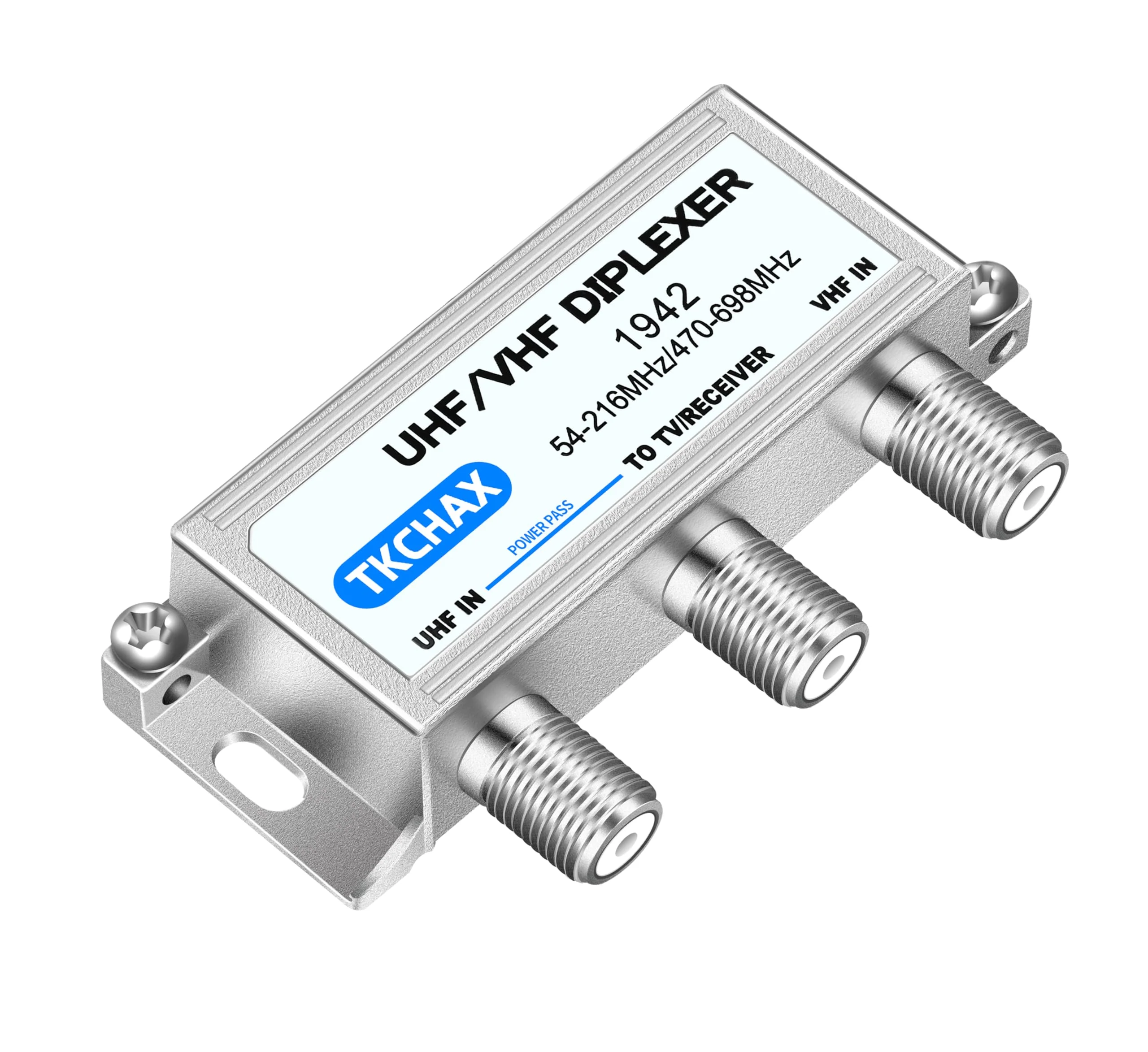 UHF/VHF TV Antenna Combiner & Diplexer: Eliminate Rotators, Merge 2 Antennas into 1 Coax Output - Weatherproof for Harsh Outdoor/Indoor Installation - Image 4