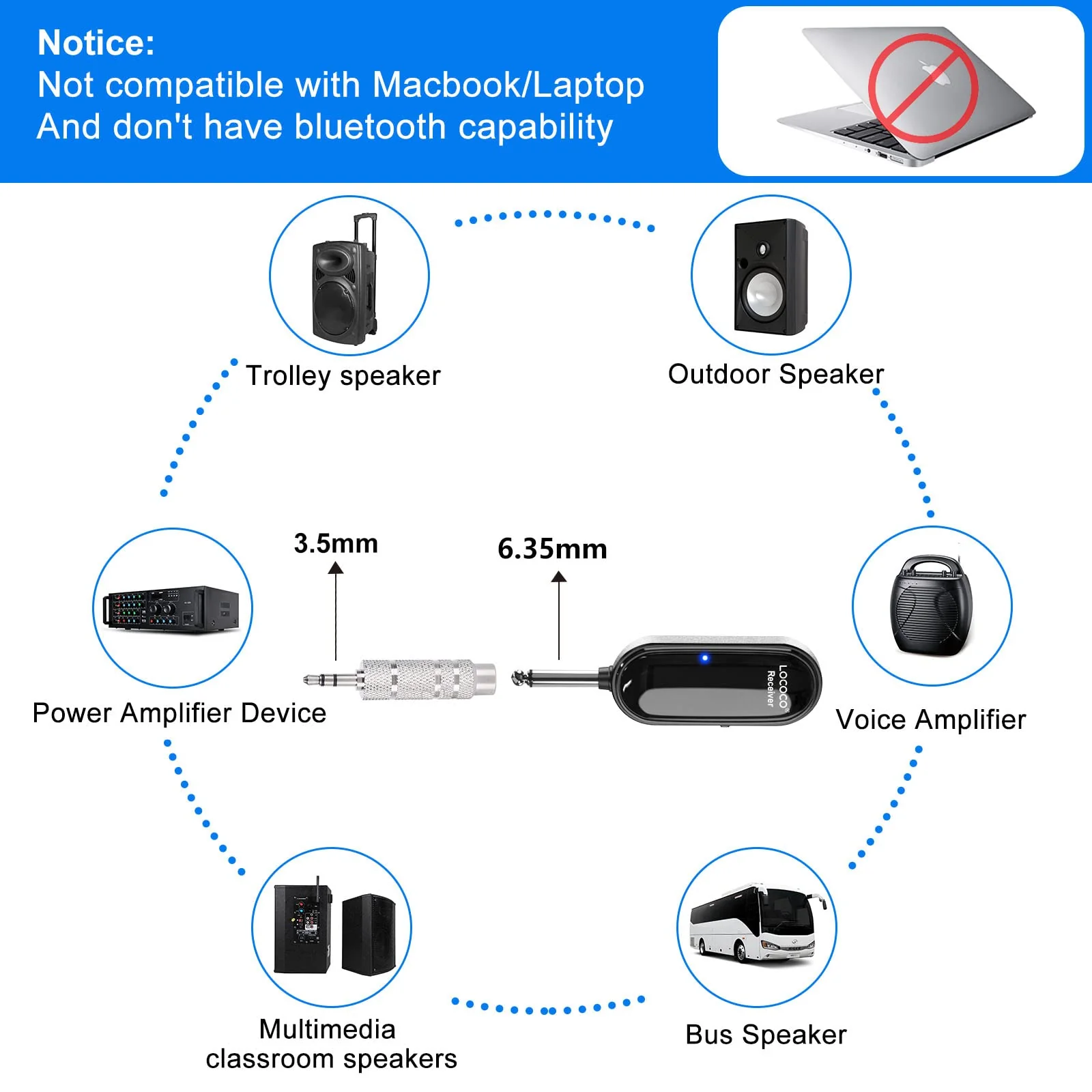 UHF Wireless Headset Microphone System: Mic Headset - LED Digital Display, Head Handheld Mic 2 in 1, Working Time 6H, 165 ft Range Mics for Voice Amplifier, Tour Guide, Teaching, Fitness, PA System Black1 - Image 4