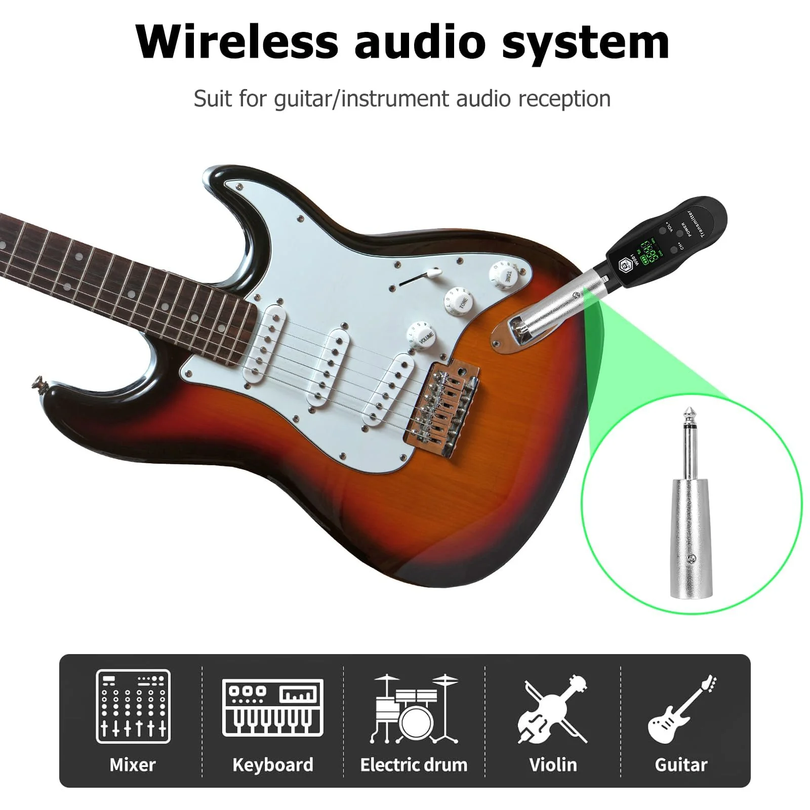 UHF Wireless XLR Transmitter and Receiver with 48V Power Supply,Rechargeable Mic Adapter 16 Channels 196ft Range for Dynamic/Condenser Mics,Audio Mixer,Electric Guitar Bass,PA System - Image 3