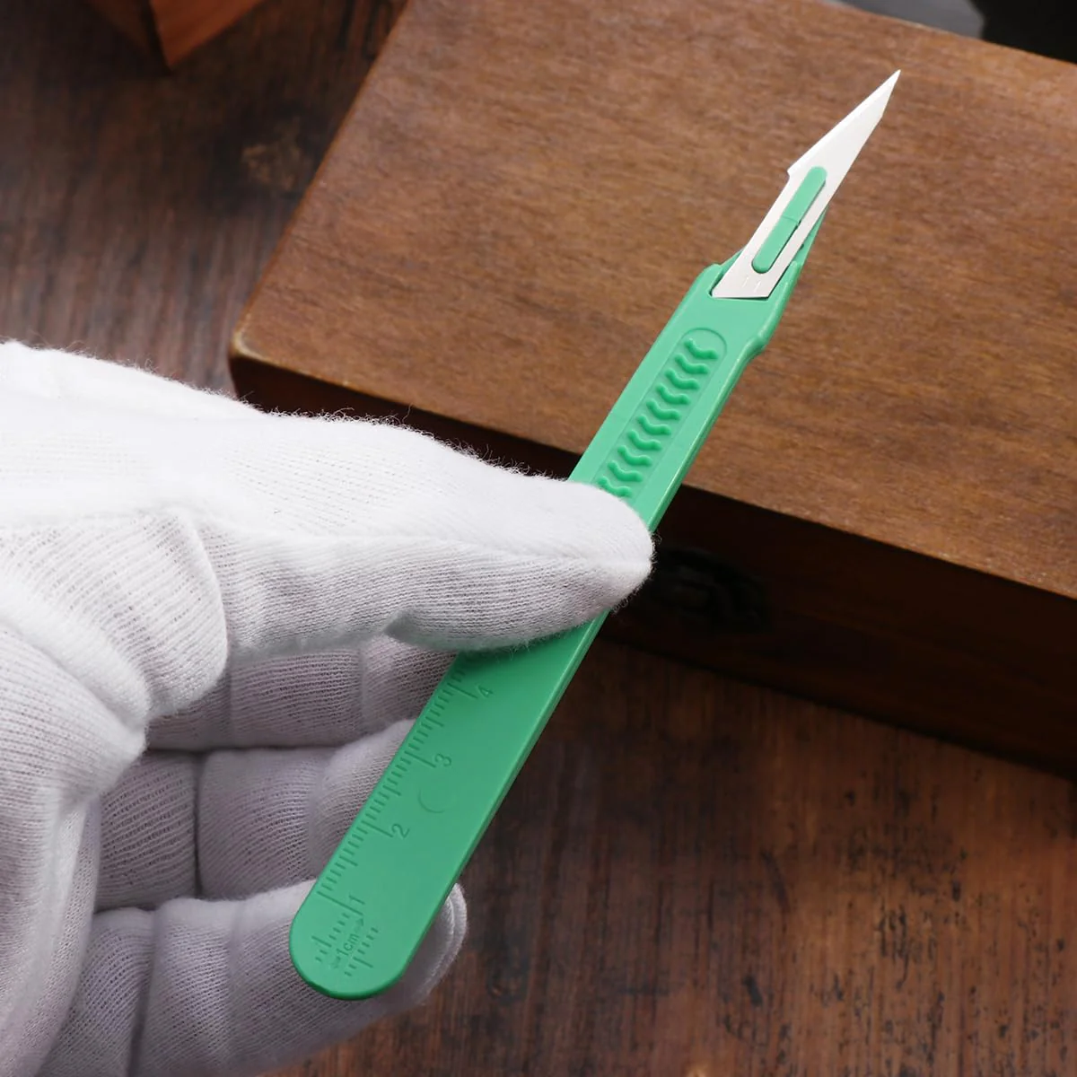 UKCOCO Disposable Plastic Surgical Scalpel Knives Multifunctional Carving Knife Tools Scrapbooking Craft Disposable Scalpels with Individually Packed Pack of 10 - Image 8
