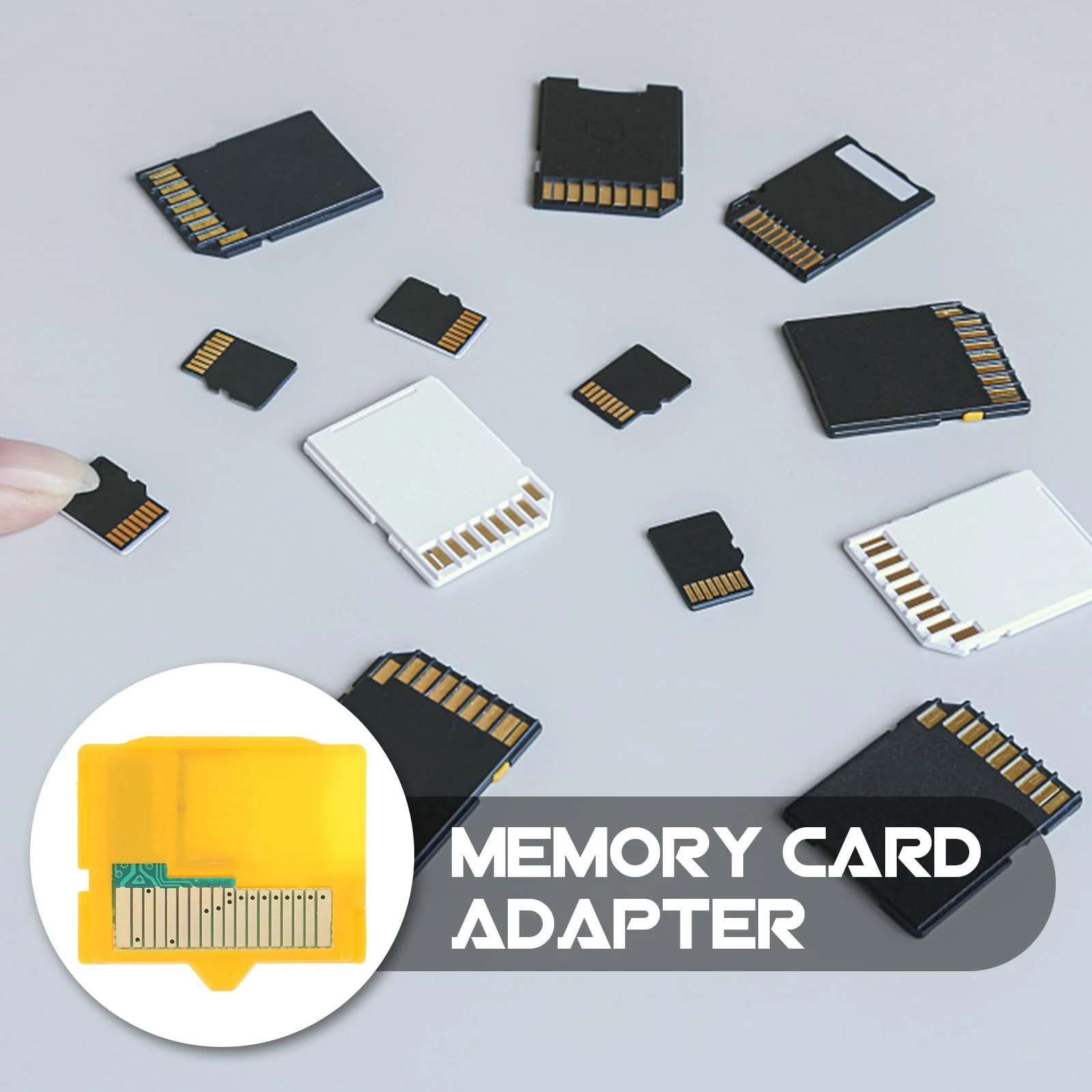 UKCOCO Micro SD Attachment -1 Camera TF to XD Card Insert Adapter Sd Memory Adapter 25 x 25 x 5 mm for Micro SD Micro Yellow - Image 8