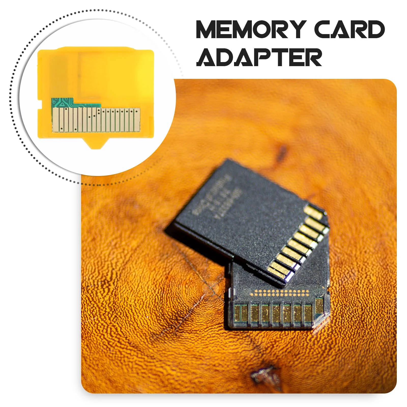 UKCOCO Micro SD Attachment -1 Camera TF to XD Card Insert Adapter Sd Memory Adapter 25 x 25 x 5 mm for Micro SD Micro Yellow - Image 9