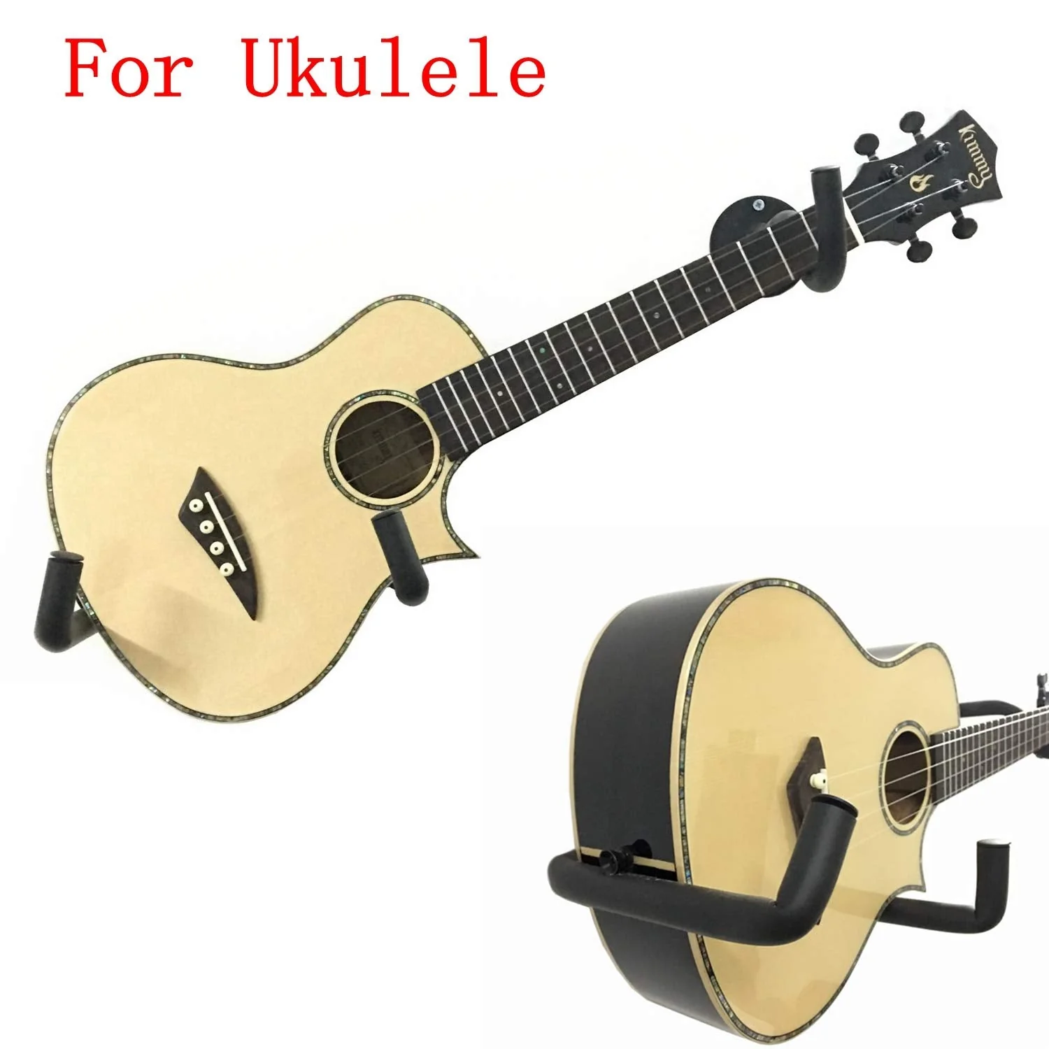 Ukulele/Bass/Violin Hanger Wall Mount Slatwall Horizontal Electric Guitar Holder Bass Stand Rack Hook - Image 3