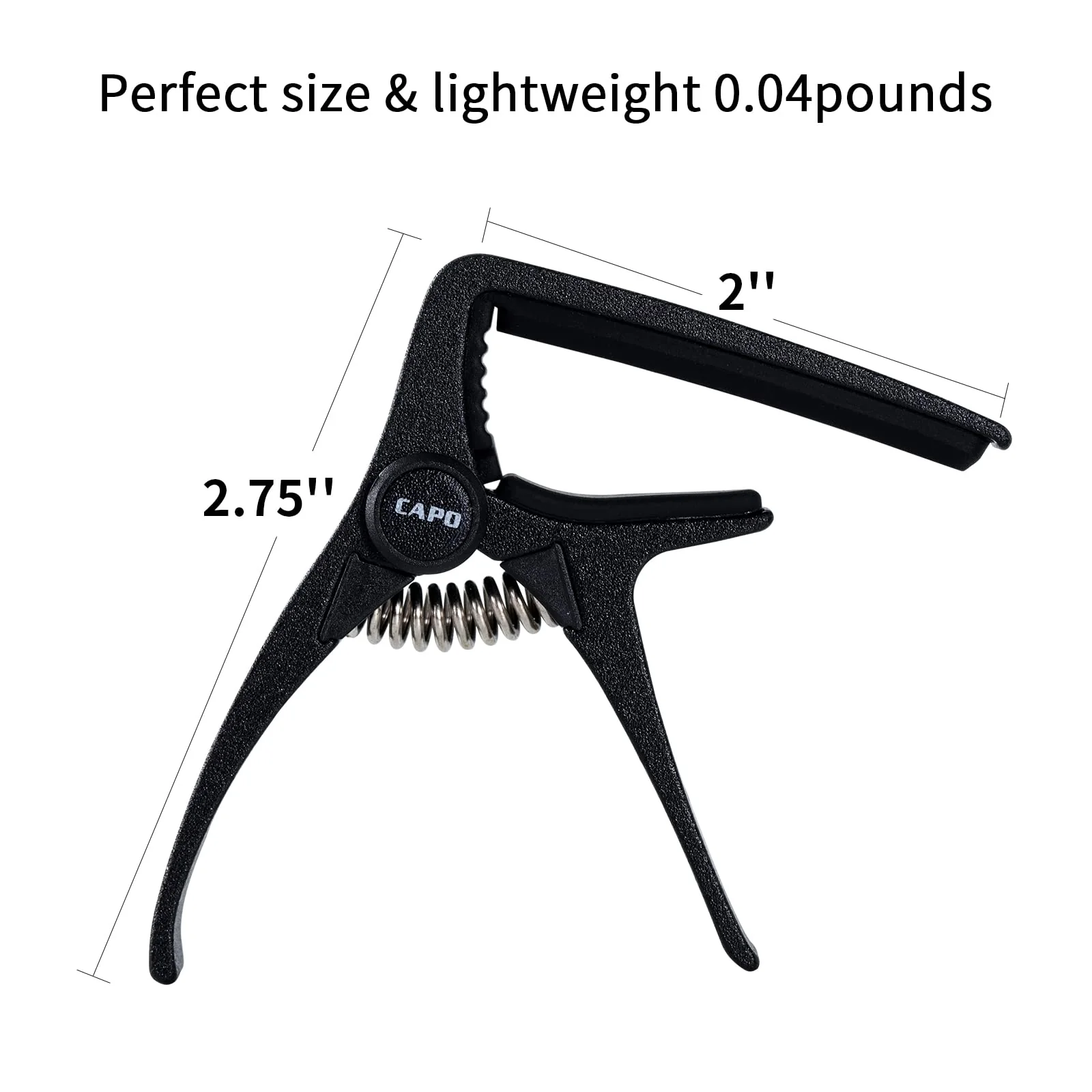 Ukulele Capo for 4 String Guitar and Mandolin, Mini Size Professional Ukulele Capo (BLACK) ENO-CAPO-00 - Image 2