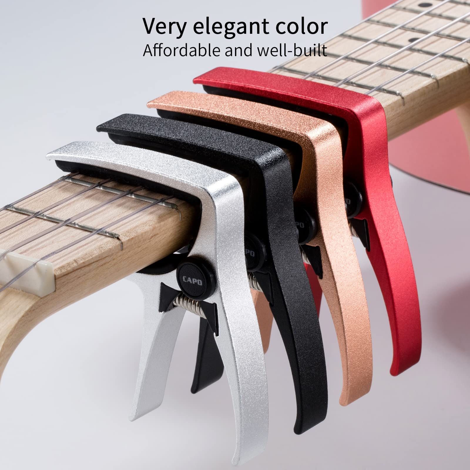 Ukulele Capo for 4 String Guitar and Mandolin, Mini Size Professional Ukulele Capo (BLACK) ENO-CAPO-00 - Image 5