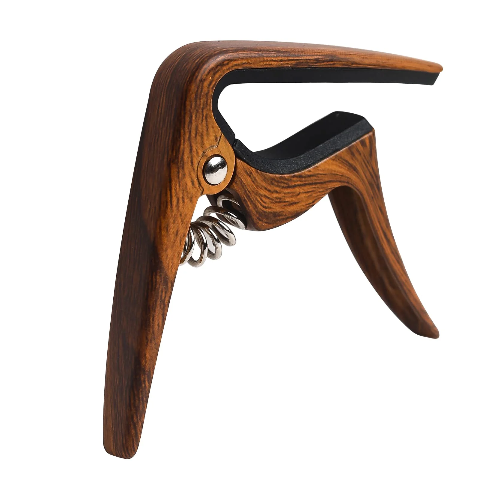 Ukulele Capo for Soprano, Concert, Tenor, Baritone Ukulele with felt picks (Walnut) Walnut - Image 2
