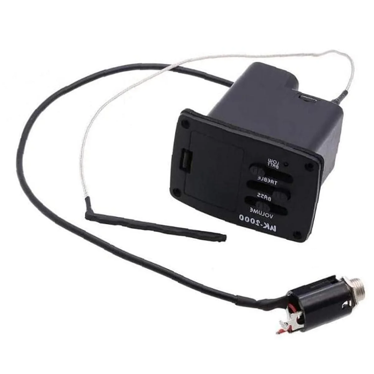 Ukulele Pickup with Preamp UK-2000 2-Band EQ Equalizer Ukulele Piezo Pickup Violin Pickup and Preamp Tuner System 1 Set - Image 2